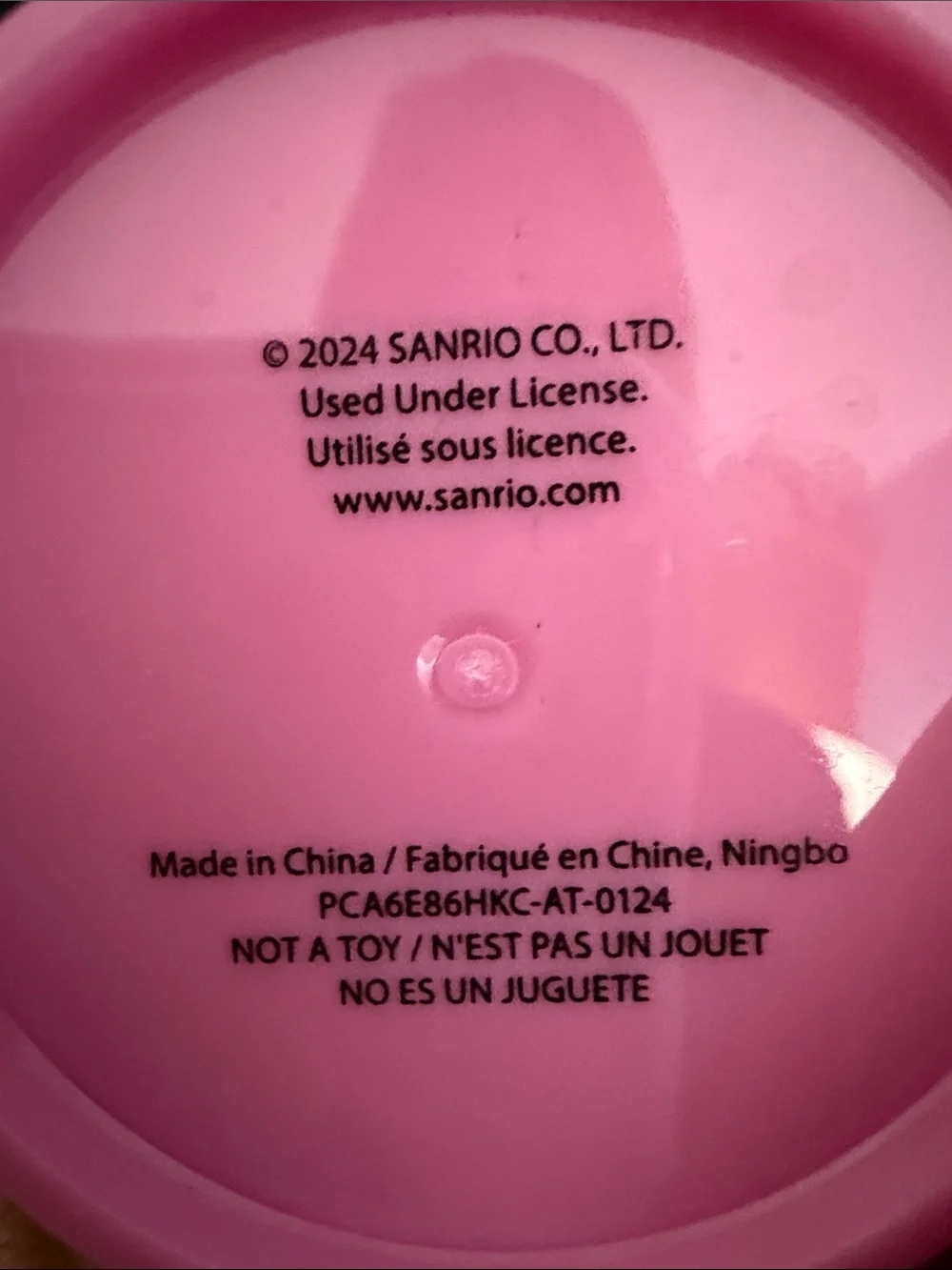Sanrio Pink Hello Kitty Travel Cup Lid with Logo Starbucks